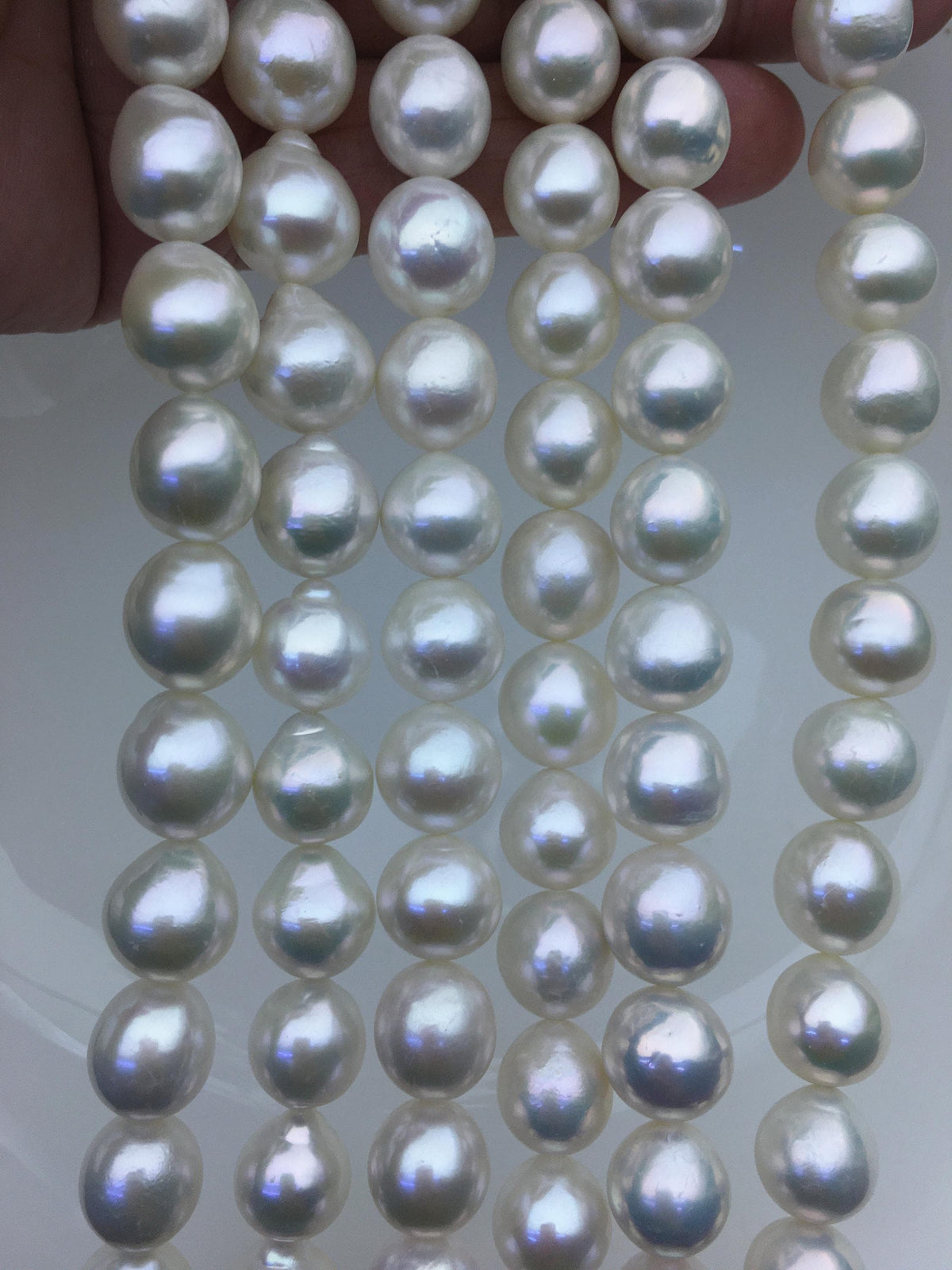 AAA 11-13mm white oval near round freshwater pearls,loose pearl beads,round pearl string,pearl necklace DIY jewelry material,RP12-2A-5