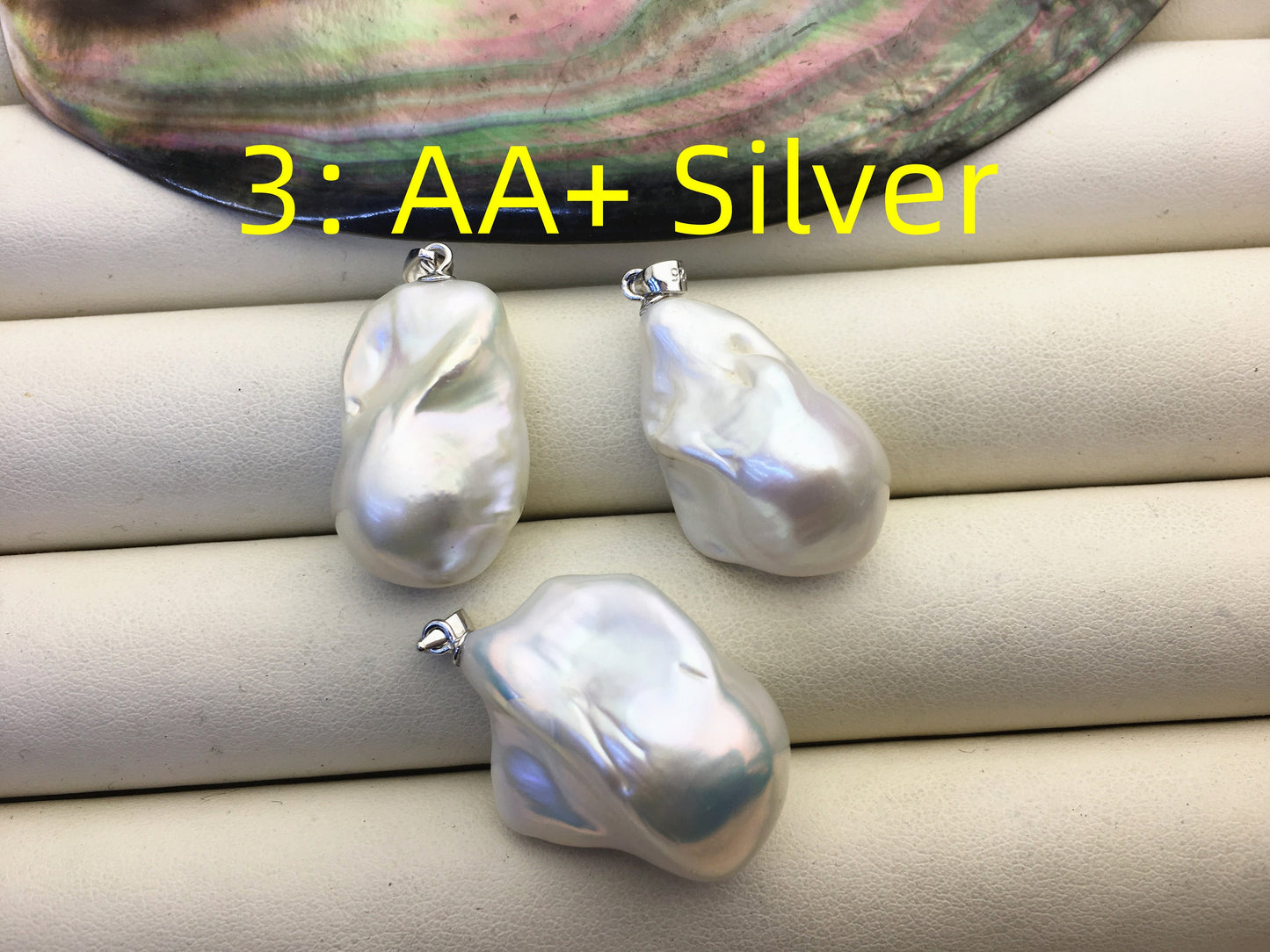 1pc AAA/AA+ 14-15x20-25mm big white baroque pearl pendant necklace,S925 Sterling silver pendant,NC1-073