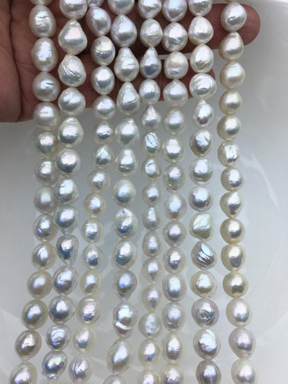 AA+ 8-10mm white baroque drop Edison Freshwater Pearl,ED10-2A-2-43