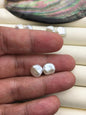 1 pair AAA+ 10-11mm White keshi pearls Pair,half hole for stud earrings,baroque pearl,loose pearl beads,very high luster,ZS-127-62-20