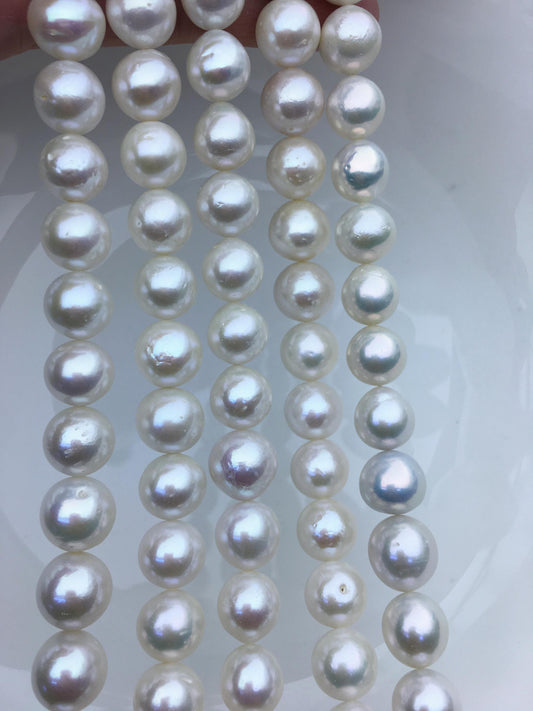 AA+ 11-13mm white round freshwater pearls,loose pearl beads,round pearl string,pearl necklace DIY jewelry material,RP12-2A-4