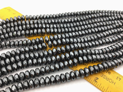 Hematite,4x8mm Rondelle Beads,AAA, 85pcs,15.5 inches,G50-B48-001