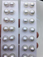 5 pairs AAA- 10-11mm white round freshwater pearls pair,no hole,RP10-3A-6
