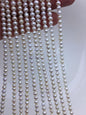AA 4-4.5mm white thick skin near round potato freshwater pearls,white round pearl,full strand,round pearl strands,pearl wholesale,RP4-T2