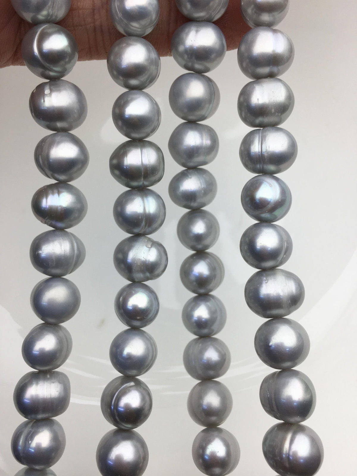 AA+ 10.3-11.3mm gray potato freshwater pearls,CR11-T1