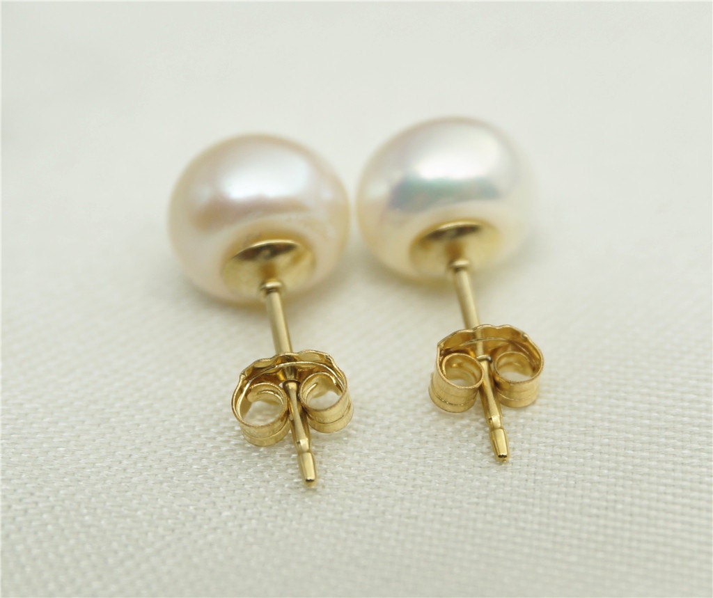 SELECT SIZE-One pair white/Ivory pearl earrings,Christmas,Ivory Pearl studs,14k gold filled,Wedding,Love,Happiness,birthday,SE1-006