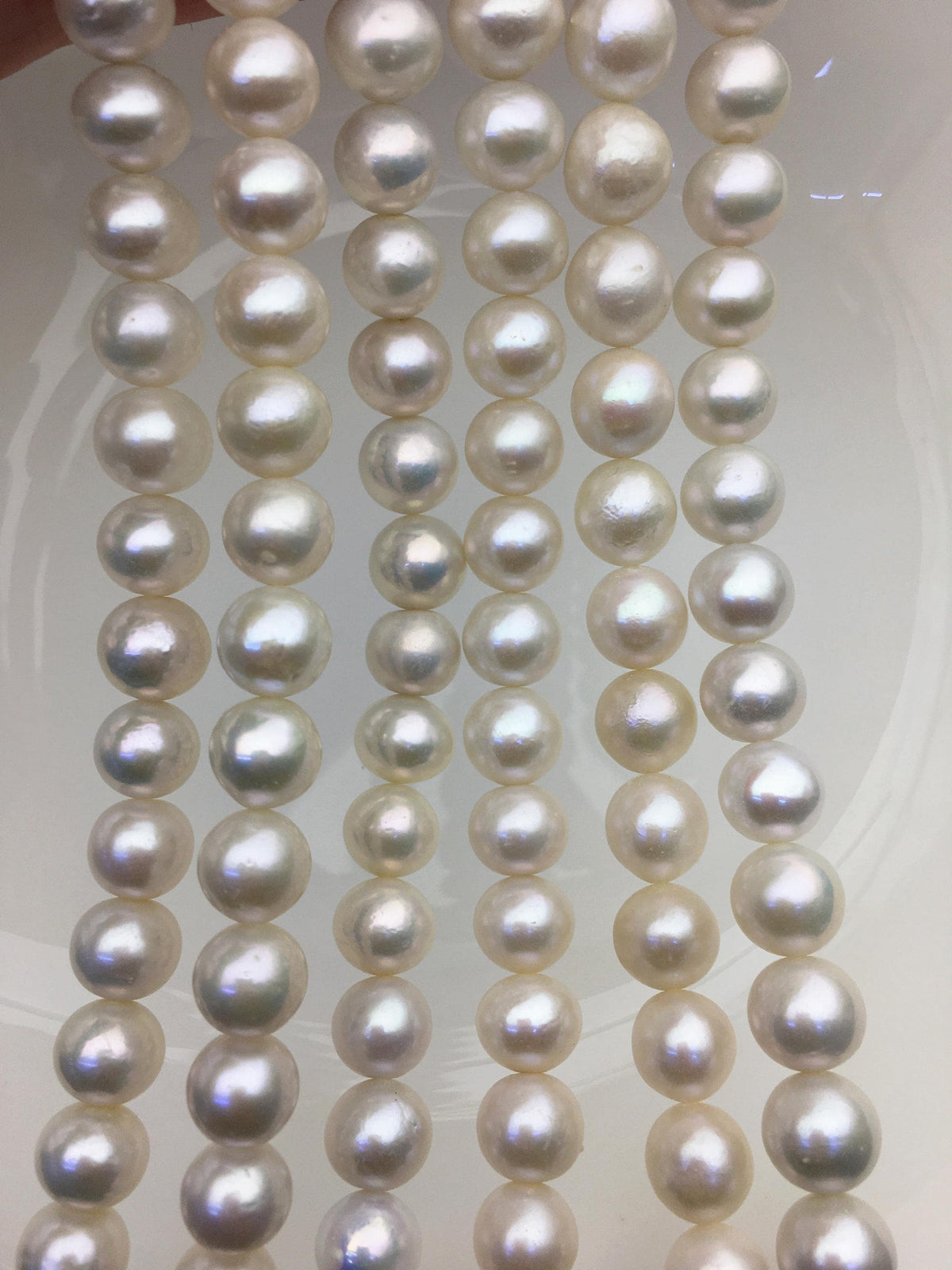 AA+ 9-11mm white round freshwater pearls,RP9-2A-4