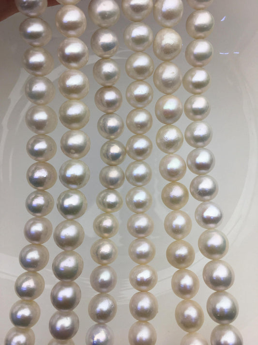 AA+ 9-11mm white round freshwater pearls,RP9-2A-4