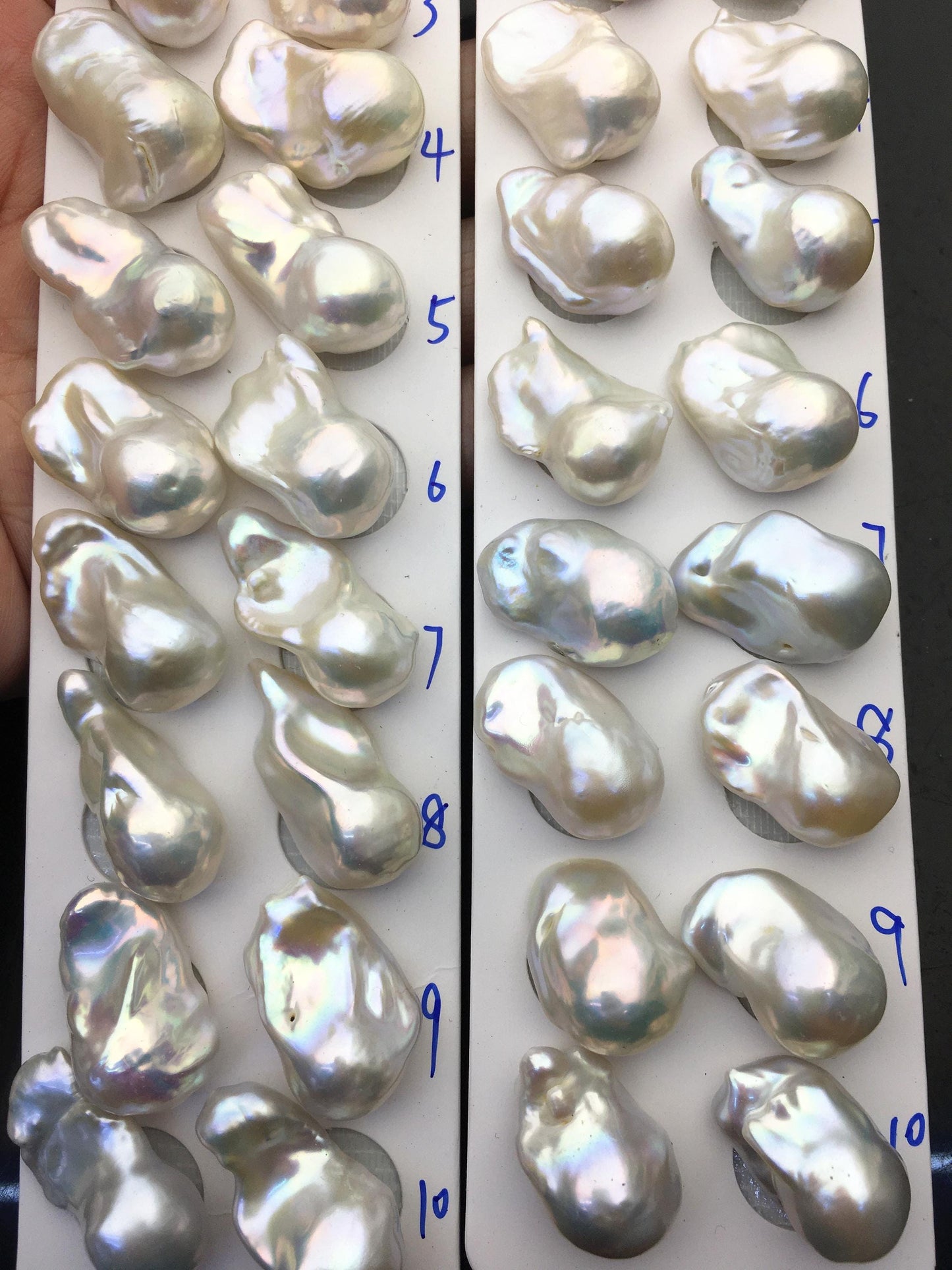 1 pair AAA 14-18x20-28mm White Flameball Pearl Pairs,Baroque Cultured Freshwater Pearl,0.9mm top ahlf hole,flameball pearls,FL15-3A-8-44
