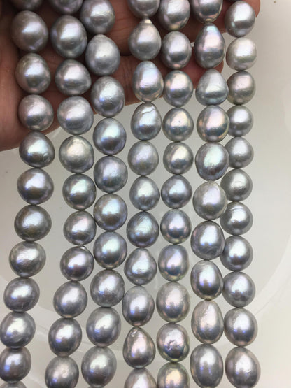 AA 11-13mm big gray oval Edison Freshwater Pearl,ED12-2A-5-20