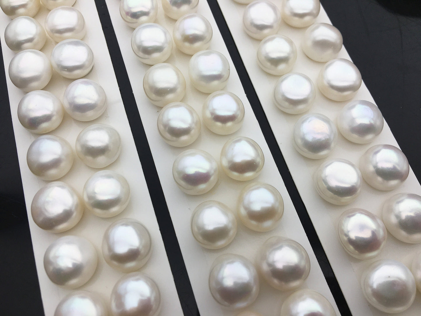 Rare!AAA 13-13.5mm High Luster Thick Skin button freshwater pearls,round button pearl pairs,pearl earring,pearl stud,BTN13-3A-5