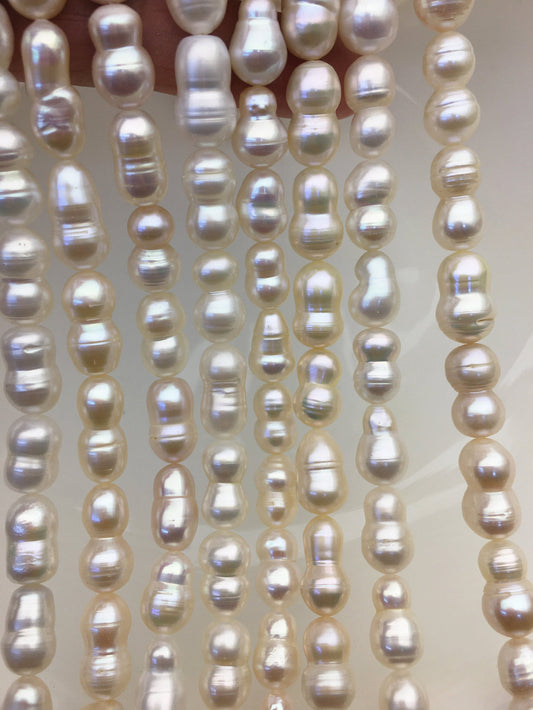 AA+ 8-10mm White Gourd baroque pearls-Baroque Gourd,DIY,high luster,ZS-114-17