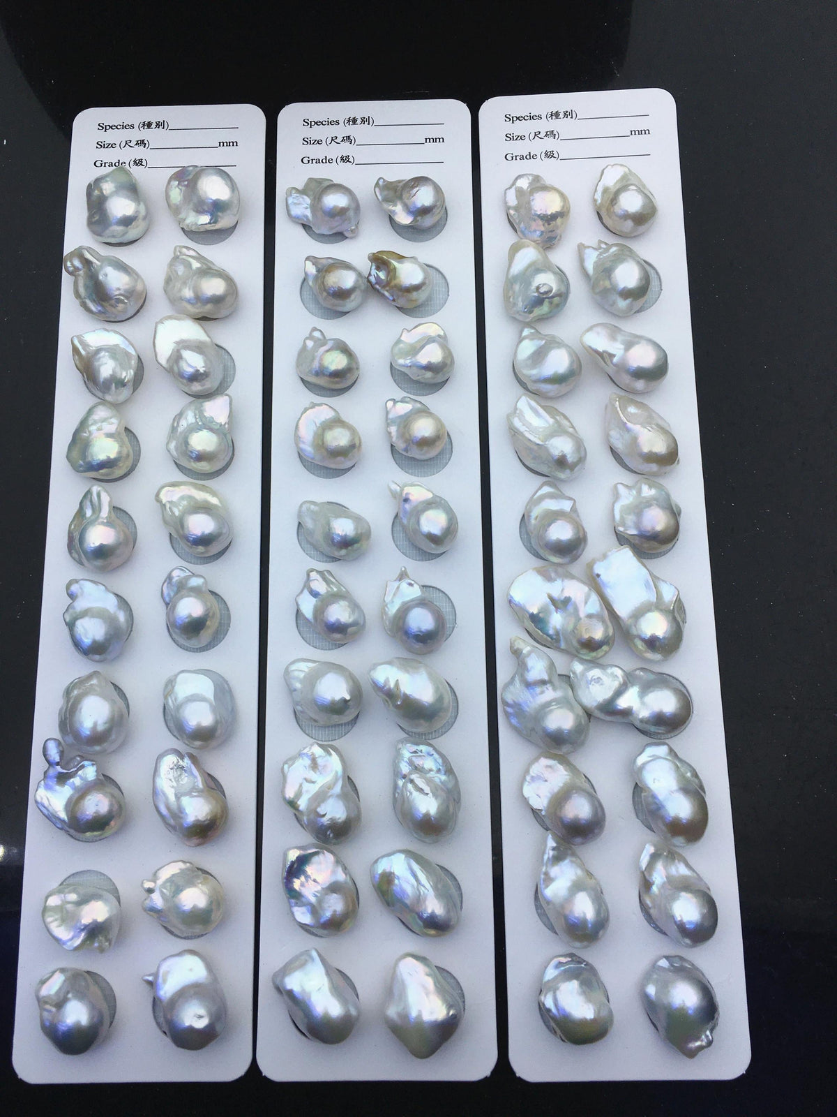 10 pairs AA+ 12-15mm White Flame ball Pearl Pairs-no hole-large Baroque freshwater pearl pairs,FL15-3A-8-3