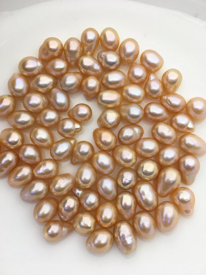 70pcs AAA/AA+ 10-11mm orange long rice Edison Freshwater Pearl,no hole,ED10-3A-2-56