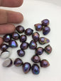 24pcs AAA 11-14mm Black Rainbow Baroque Freshwater Mabe Natural Rainbow Freshwater Pearls,no hole,MB-T12