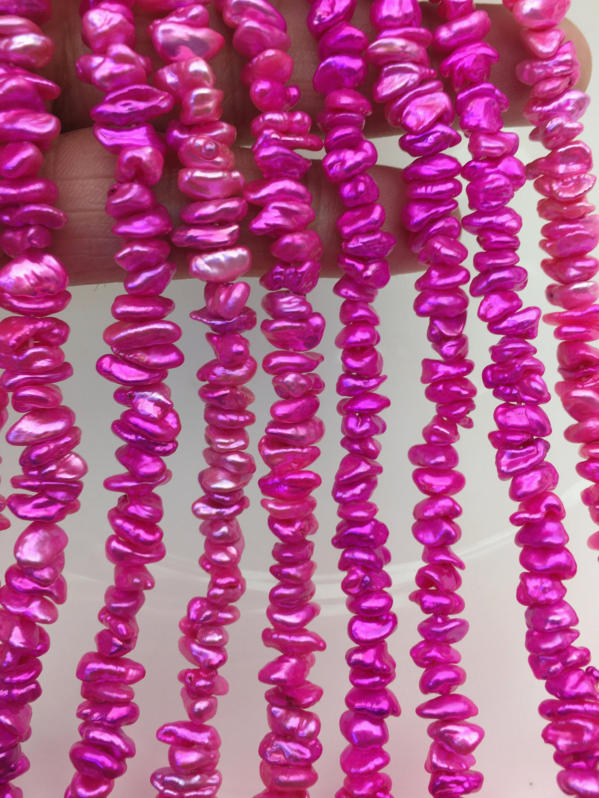 AAA 5-6mm red Keshi pearls,Center drilled,ZS-128-36