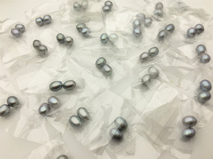 AAA 10mm gray rice freshwater pearls pair,teradrop pearl earrings,tear drop pearl earrings,dangle pearl earrings,LR10-3A-21