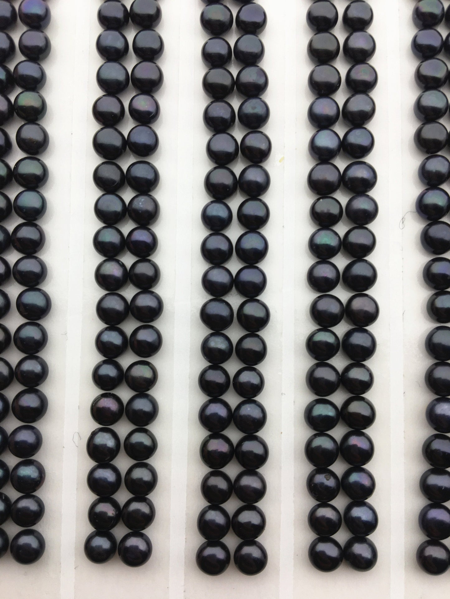 10 pairs AAA 4-4.5mm black button round pearls pairs,loose pearls,BTN4-4A-4