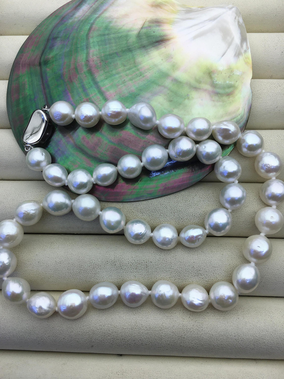 High Luster!17.5'' AAA 8-10mm white baroque drop edison freshwater Pearl necklace,genuine Natural Pearl Necklace,NPN1-T30-2