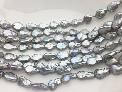 AA+ 11-12mm Gray Tail Coin freshwater pearls,diy bead,flat round pearl bead,COIN12-2A-2-13