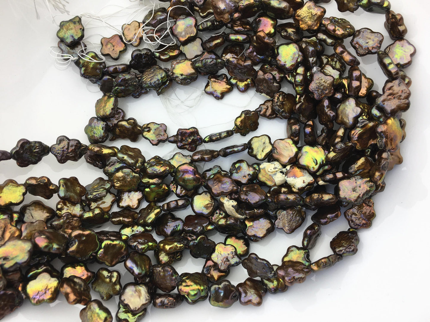 A/AA 10-12mm brown plum blossom Freshwater Pearl,ZS-119-14