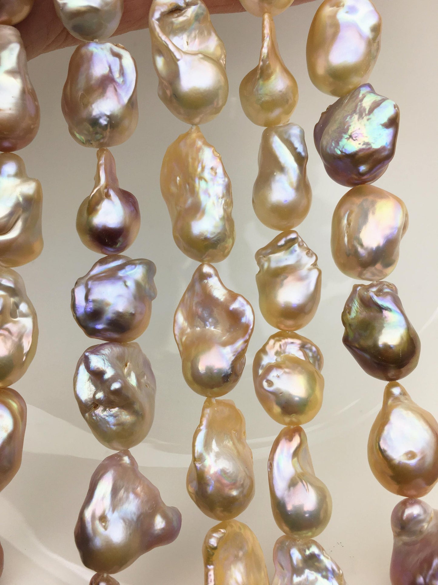 15.5'' AA+ 12-15mm natural mix color flame ball pearl,FL15-2A-5-2