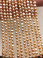 AAA 4-5mm Tiny pink peach nugget freshwater pearls,irregular nugget freshwater pearl strand,LM4-T3