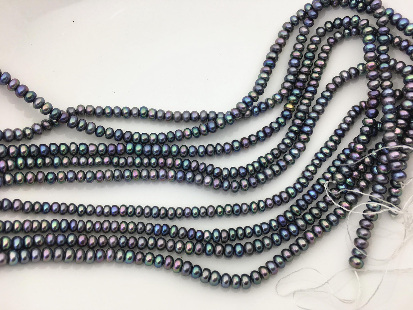 AAA 4.5-5.5mm peacock button round freshwater pearls,Rondelle pearl Beads,white freshwater pearl,loose strands,SM5-3A-21