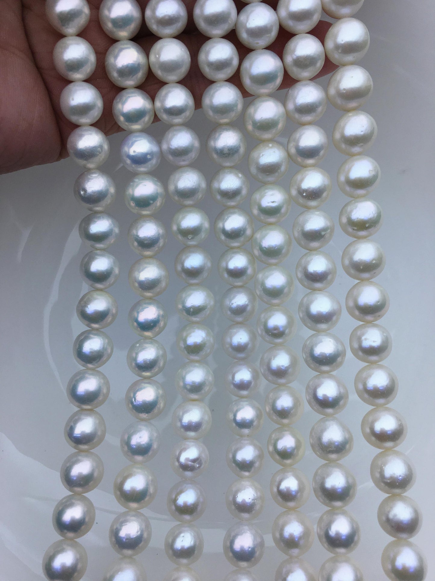 AA+ 9-11mm white round freshwater pearls,large hole,Birthday,Graduation, mother day pearl gift,RP10-2A-3
