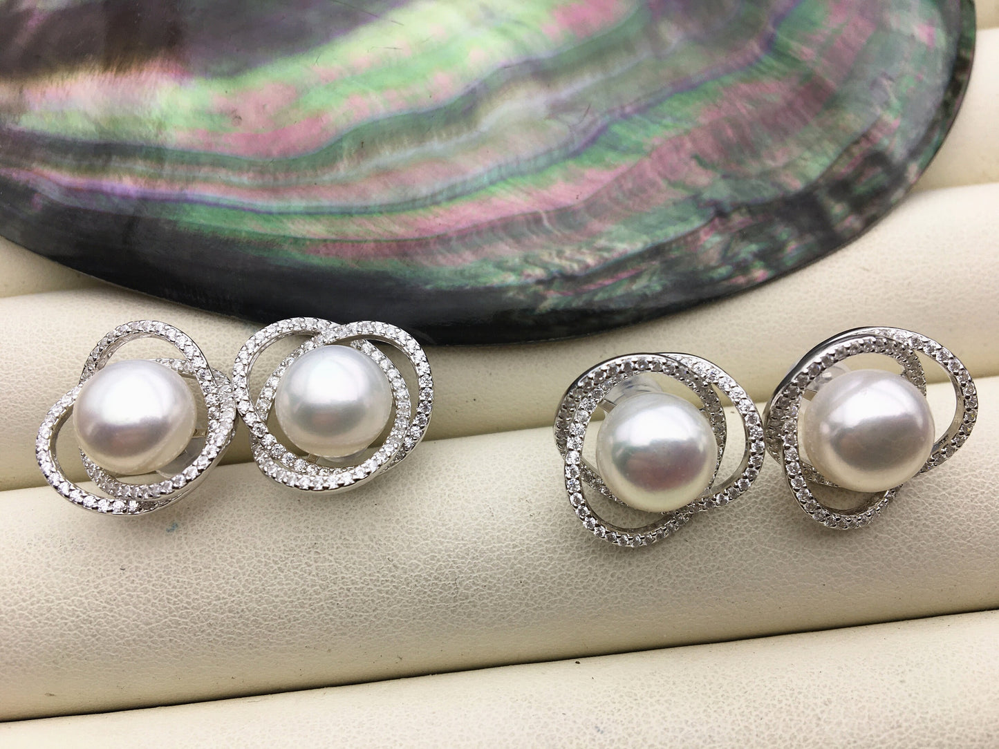 Big Sterling Silver S925 pearl stud earrings,genuine freshwater pearl earrings,bridesmaid,Wedding,Love,bridal,birthday,SE3-029