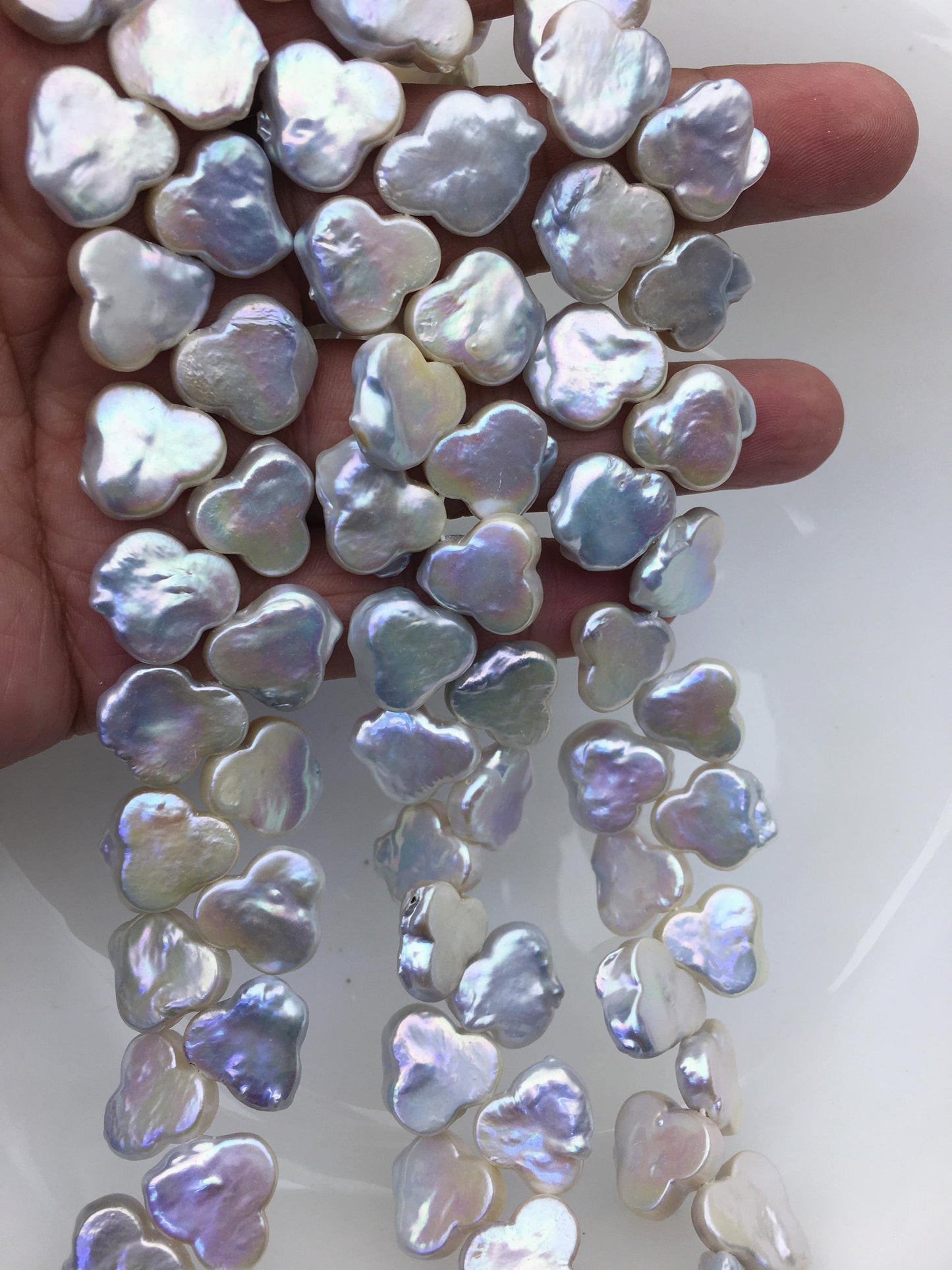AA+ 14-15mm white baroque Freshwater Pearl,ZS-103-36
