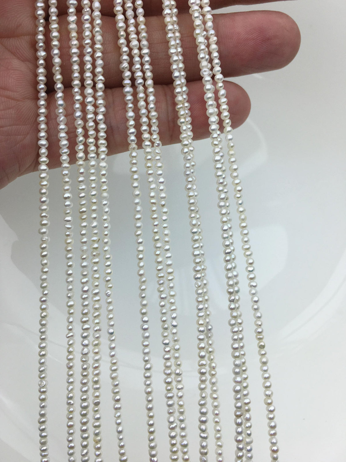 AA+ 2-2.5mm white tiny seed potato freshwater pearls,seed pearl,small size pearls bead wholesale,CR2-2A-2