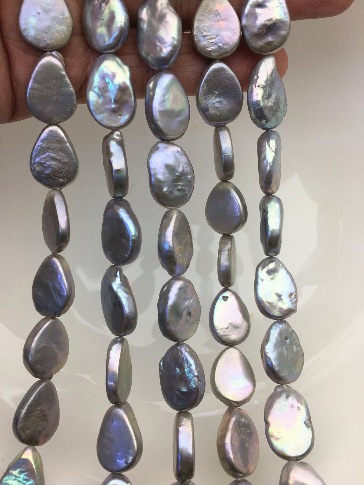 AA 13-14mm Gray Drop Coin freshwater pearls,diy bead,flat round pearl bead,ZS-T49