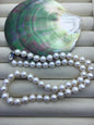 17'' AA+ 8mm white potato near round freshwater pearl Necklace,white Pearl necklace,NPN1-015