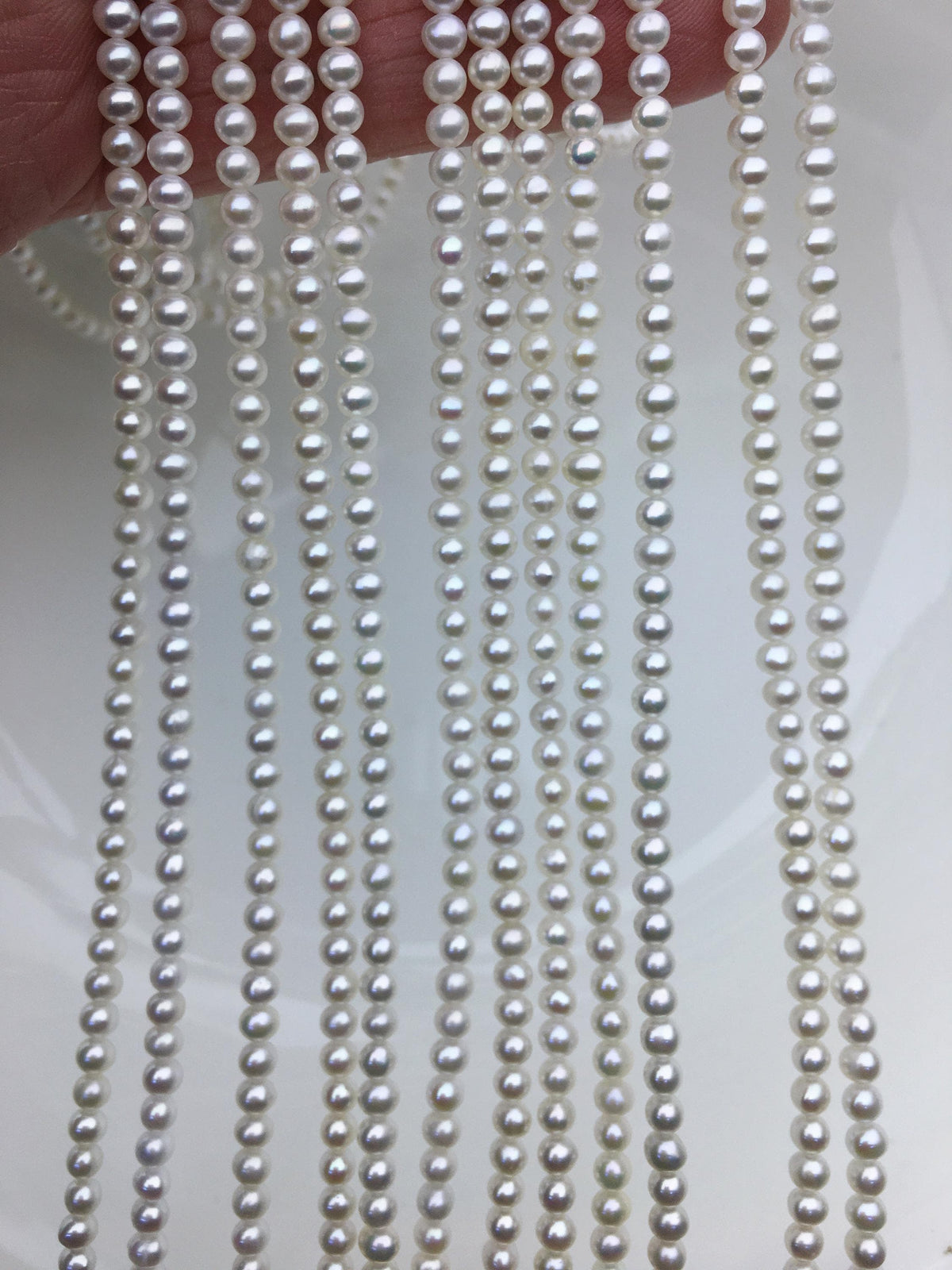 AAA 3-3.5mm white potato near round seed pearls,small pearl,Valentine's Day gift,for pearl necklace,for pearl bracelet,CR3-3A-1