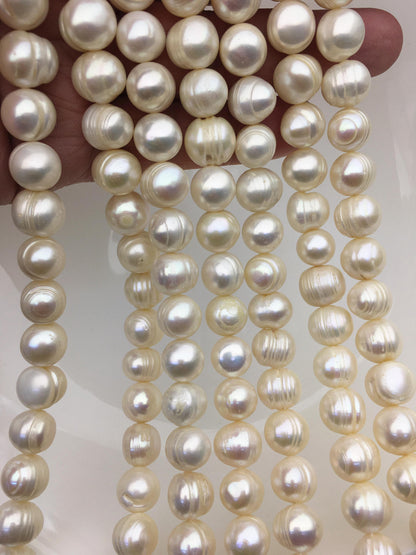 AA 10.3-11.3mm white circle ring potato freshwater pearls,CR11-2A-1