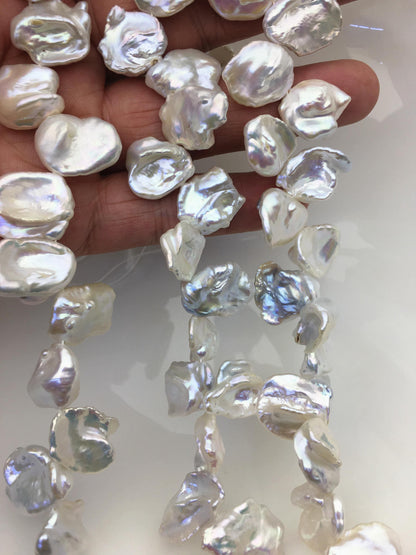 AAA 13-16mm Big White Keshi Pearls,high luster,good quality,wholesale price,baroque pearl,keshi pearl strands,ZS-129-19
