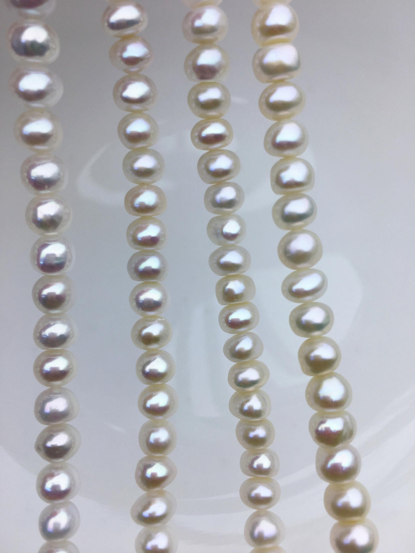 AAA 5.5-6.5mm white button pearls,Rondelle pearl Beads,loose strands,SM6-T14