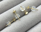 Heavy 4.3mm big CUP 18k yellow / white gold stud, post for stud earrings,diy,wholesale,ASG-ER-007