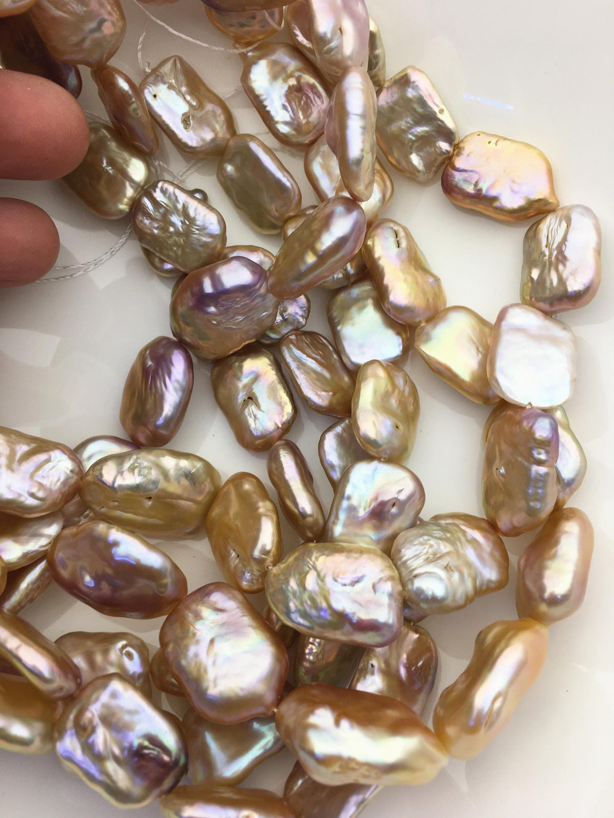 AA+ 15-18mm mix color thick rectangle freshwater pearls,diy bead,flat block pearl bead,ZS-103-32