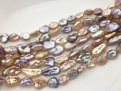 AAA 11-13mm natural pink purple thick keshi Freshwater Pearl,DIY Loose Freshwater Pearl,ZS-200-121-20
