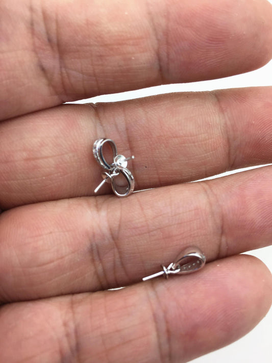 2pcs Cz zircon S925 sterling sliver pendant hook, for pendant,for DIY,wholesale,ASL-P-021