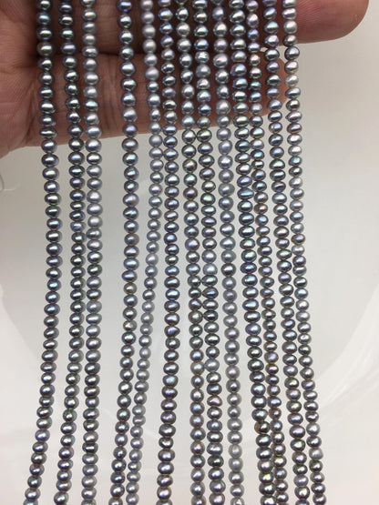 AAA 3-3.5mm gray potato freshwater pearls,CR3-T1