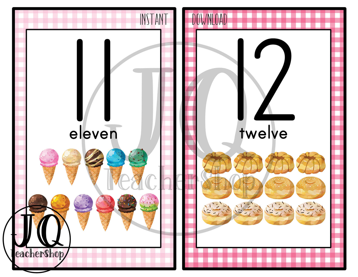 Candy Theme Number Posters, Classroom Decor (Printable)