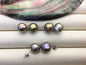 2 pairs AA+ 10-11mm gray baroque near round edison pearl stud earrings,S925 Sterling Sliver stud earrings,SE3-T64