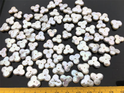 5pcs AA 11-13mm Triangle Flower White Pearl,Freshwater pearl Butterfly, for your design,Cultured Pearls Maggie Designs,ZS-17-10