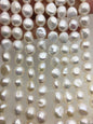 AAA 10.4-11.4mm White nugget freshwater pearls,baroque pearl strand freshwater pearls,pearl strand,LM11-3A-8