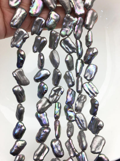 30% OFF AAA Gray Biwa keshi Freshwater Pearl,Loose Freshwater Pearl,ZS-200-86