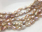 15.5'' AAA 13-16mm Natural Orange Rainbow flame ball pearl,FL15-3A-7-13