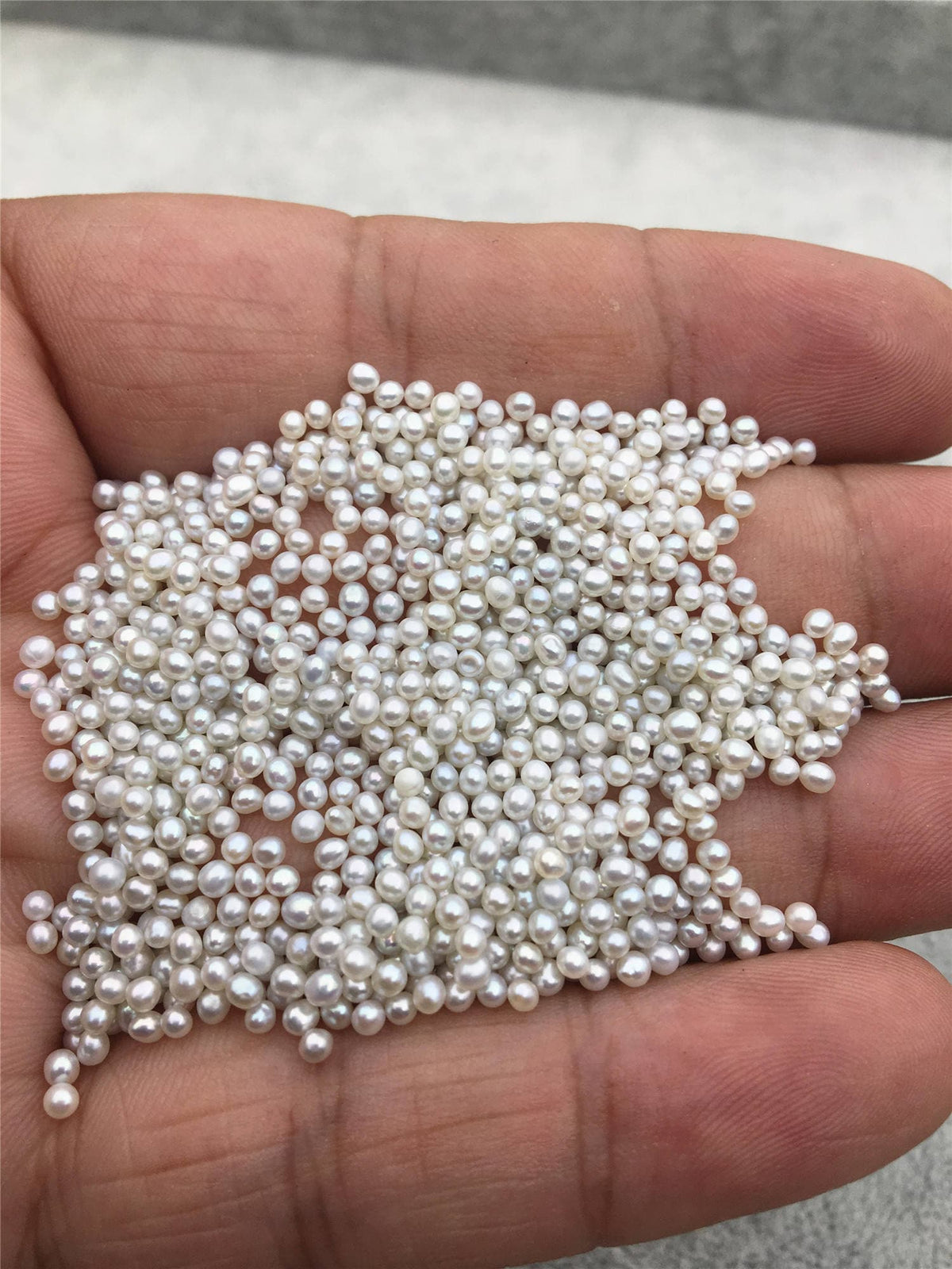 Rare!20pcs AAA 2-2.5mm natural gray near round freshwater seed pearls,20pcs no hole,diy pearl beads,Happiness,birthday,RP2-3A-15